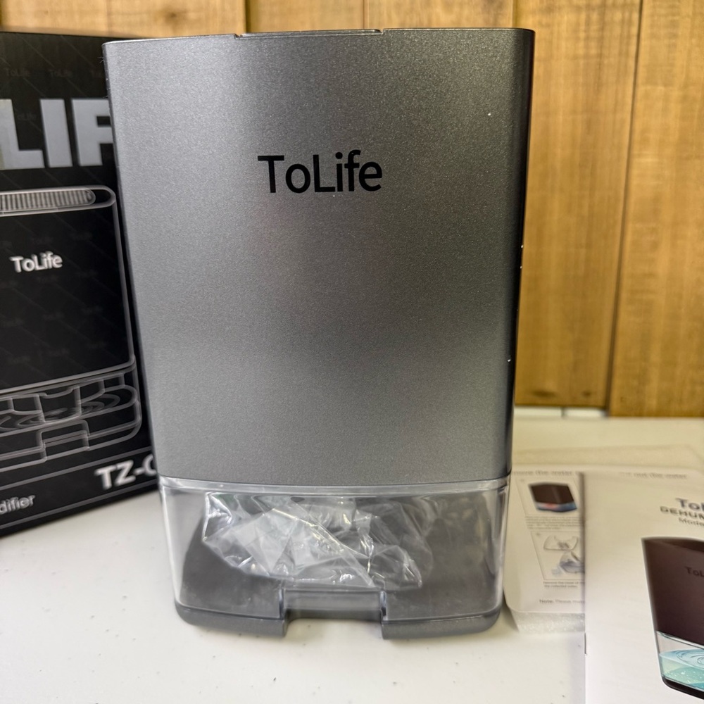 ToLife Dehumidifier 30oz Water Tank Portable LED Lights Workshop Bathroom EUC - Picture 3 of 12